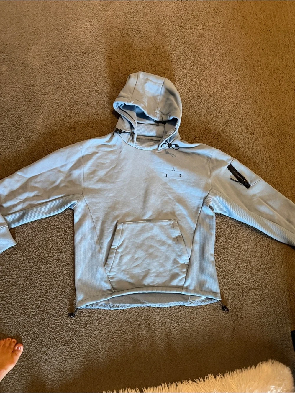 Jordan Pale Blue Men's Hooded Pullover Sweatshirt